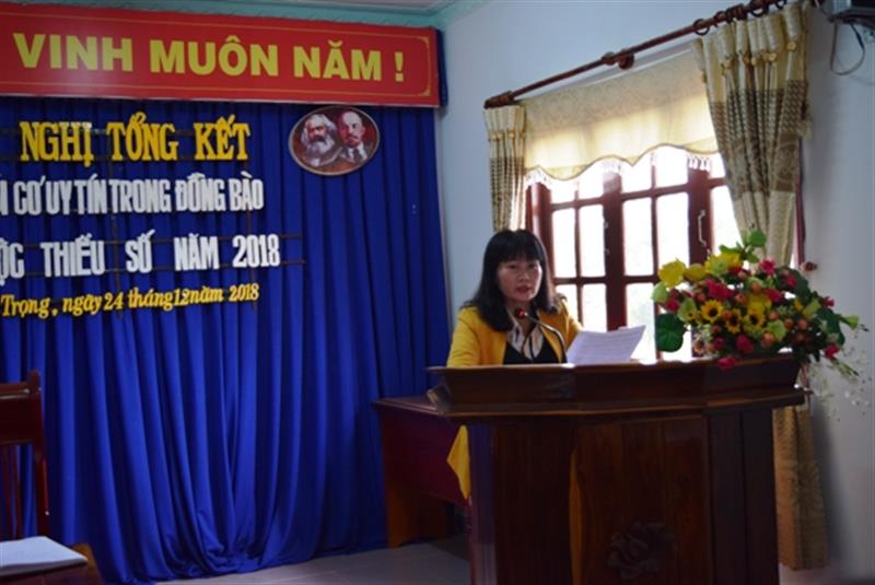 Đ/c Huỳnh Thị Phúc – HUV, Phó Chủ tịch UBND huyện phát biểu chỉ đạo tại hội nghị